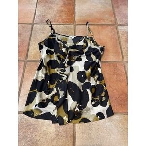 Cabi animal print ruffle polyester tank